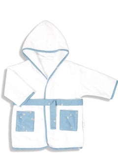 Gloop Organic Bath Robe City Blue 0-12M