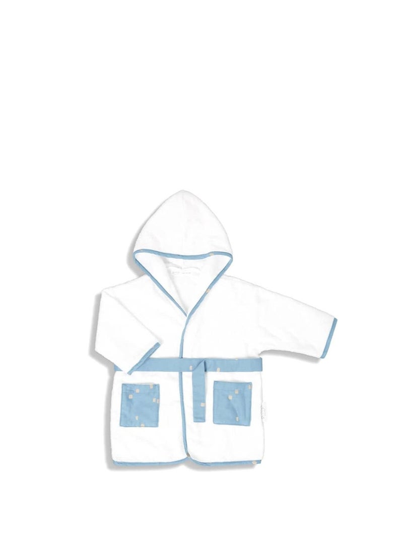 Gloop! - Gloop Organic Bath Robe City Blue 0-12M - Image 1