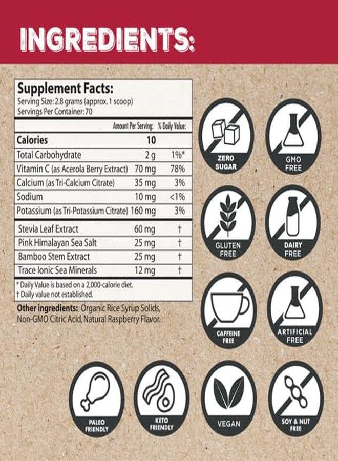 Superieur Electrolytes – Plant Based Electrolyte Supplement w/Sea Minerals for Hydration & Recovery – Keto Friendly, Non-GMO, Zero Sugar, Vegan Healthy Sports Drink Powder – Raspberry (70 Servings) - Image 5