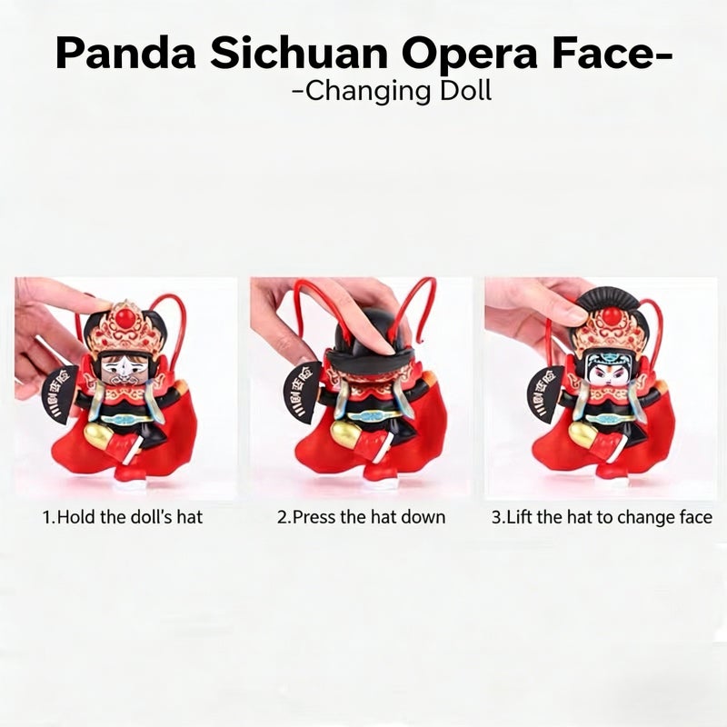 Face-changing Sichuan opera doll, Sichuan characteristic panda doll ornament children's toy gifts - Image 2