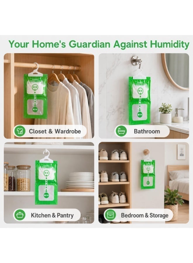 Yalla Pick 10 Pcs Hanging Dehumidifier Bags, Calcium Chloride Moisture Absorber with Hook, Odorless Damp Rid for Closet Bedroom Kitchen Bathroom - Image 5