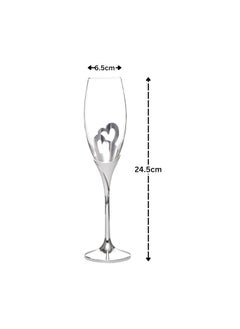 allure EXCLUSIVES allure EXCLUSIVES Champagne Flute Wine Glass Set of 2 Pcs 125ml  - Image 2