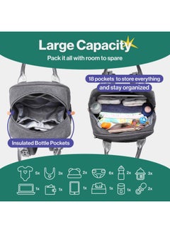 BabbleRoo Diaper Bag Backpack Baby Nappy Changing Bags Multifunction Waterproof Travel Back Pack  - Image 3