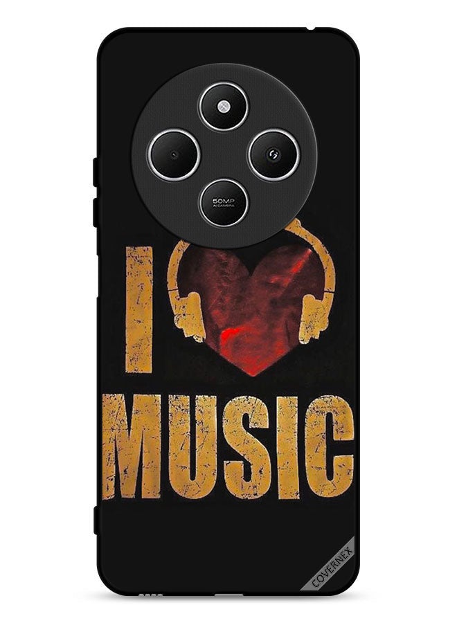 Covernex Xiaomi Redmi 14R 5G Protective Case Cover Vintage I Love Music - Image 1
