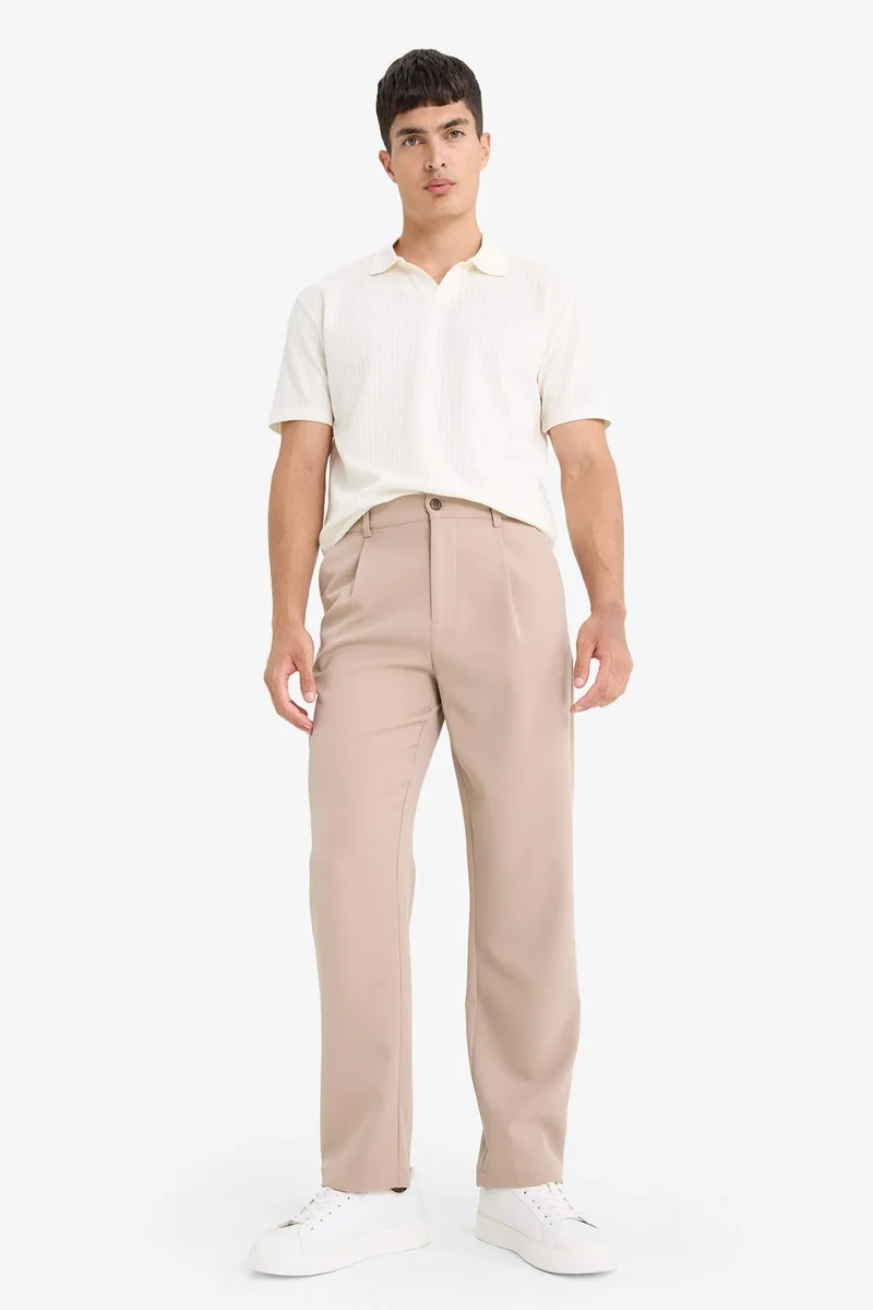 ديفاكتو Regular Fit Resort Neck Short Sleeve Polo T-Shirt
