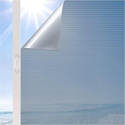 Viseeko Window Privacy Film: One Way Window Tint See Out Not in Daytime Privacy Window Film Sun Blocking Heat Control - Image 1