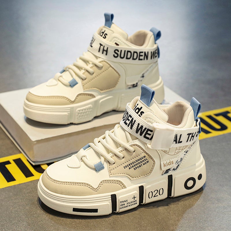 Junior High School Students Women'S Shoes 2024 Big Children'S Sneaker Students Board Shoes Fleece-Lined Cotton Shoes White Soft Bottom Thickened - Image 3
