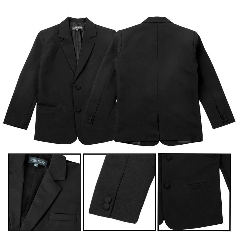 Spring Notion Baby Boys' Classic Fit Formal Black Dress Suit Set 24M (X-Large) - Image 4