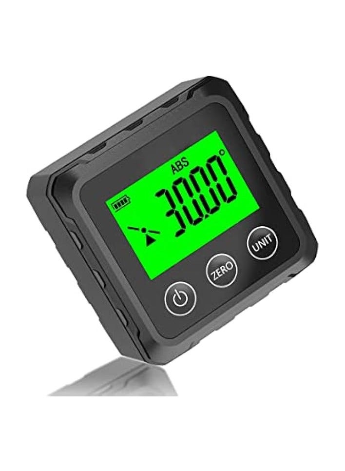PROMASS Magnetic Digital Angle Finder, Compact LED Digital Angle Gauge & Level Tool, Measures 4 of 90 Degree Ranges, Essential Woodworking, Electrical, Plumbing & Carpenter Tools - Image 1