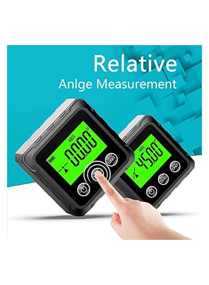 PROMASS Magnetic Digital Angle Finder, Compact LED Digital Angle Gauge & Level Tool, Measures 4 of 90 Degree Ranges, Essential Woodworking, Electrical, Plumbing & Carpenter Tools - Image 4