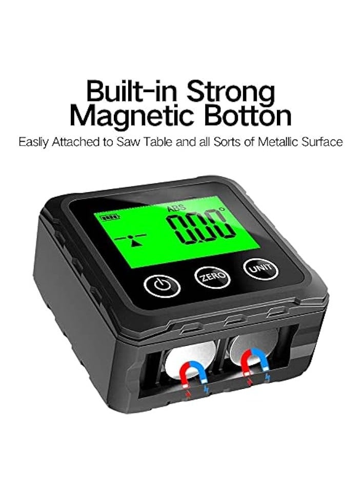 PROMASS Magnetic Digital Angle Finder, Compact LED Digital Angle Gauge & Level Tool, Measures 4 of 90 Degree Ranges, Essential Woodworking, Electrical, Plumbing & Carpenter Tools - Image 3