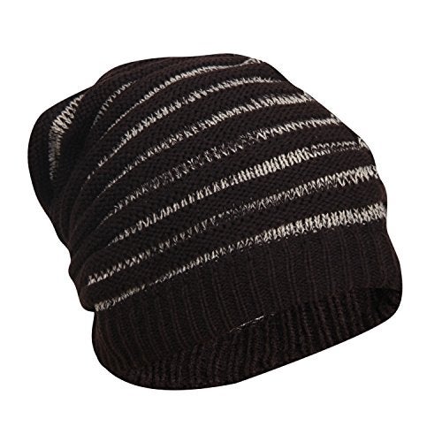 FabSeasons Unisex Dark Brown Acrylic Woolen Slouchy Beanie and Skull Cap for Winters - Image 2