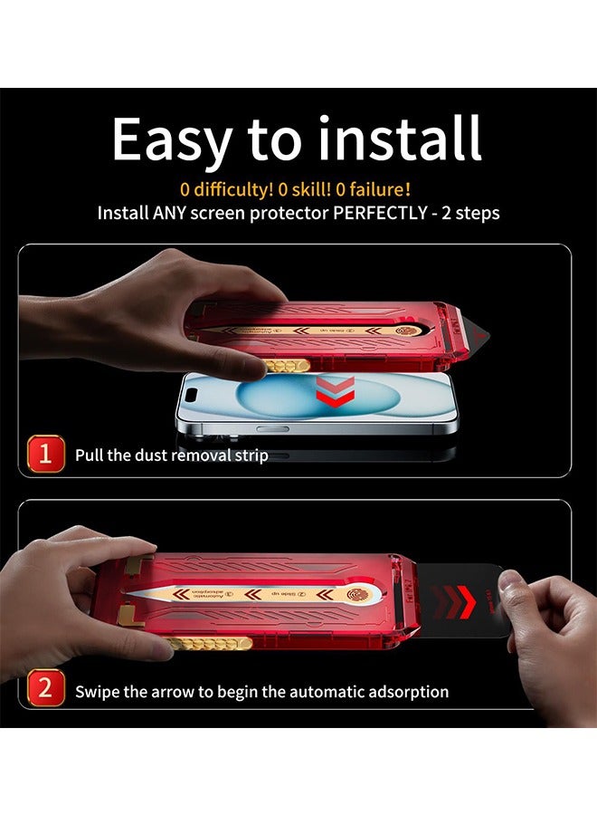 Beyond iPhone 14 Pro Max Screen Protector with Holder, Bubble Free Auto Dust Elimination Installation Kit, Anti Fingerprint Anti Fingerprint (Clear) - Image 5