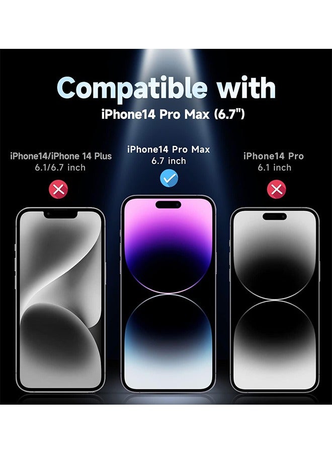 Beyond iPhone 14 Pro Max Screen Protector with Holder, Bubble Free Auto Dust Elimination Installation Kit, Anti Fingerprint Anti Fingerprint (Clear) - Image 2