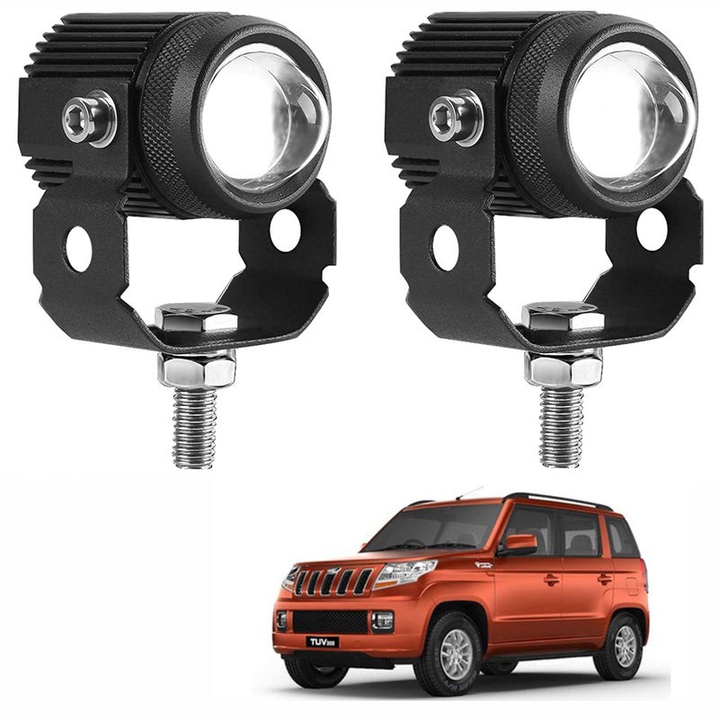 Asryd Mini LED Driving light pods 2 Inch LED Driving Lights Dual Fuction Amber & White Color Fog Lights Spot Beam (2Pcs) For Mahindra Tuv 300, Black - Image 3