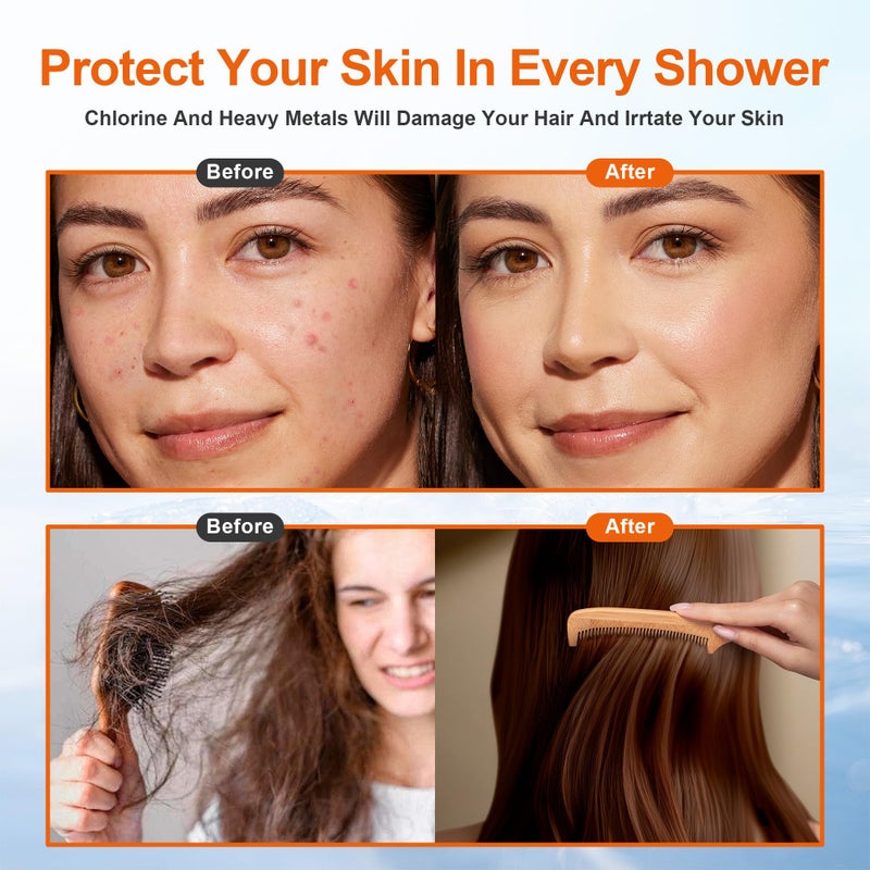 BBLIFE Upgrade Much More Efficient Plastic Shower Filter, High Revitalizing Shower Filter to Remove 99% Chlorine, to Clean Hard Water, Refresh Water Condition, Improve Your Skin and Hair, BPSF - Image 5