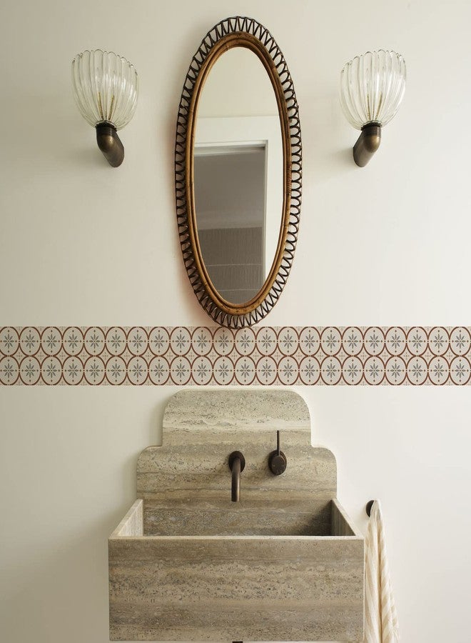 ملصقات بلاط حائط غير لامعة بتصميم زهور عتيقة من Alwayspon، قابلة للتقشير واللصق، ذاتية اللصق من الفينيل للمطبخ والحمام، 15×15 سم/6×6 بوصة، لون رمادي T086 - Image 3