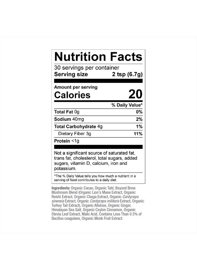 Live Conscious - Beyond Brew Mushroom Superfood Coffee | Mushroom Coffee Alternative Low Caffeine | Healthy Coffee Substitute | W/ Prebiotics & Probiotics | By Live Conscious | 30 Servings Net Wt. 7 oz (0.4 lb/201g) - Image 1