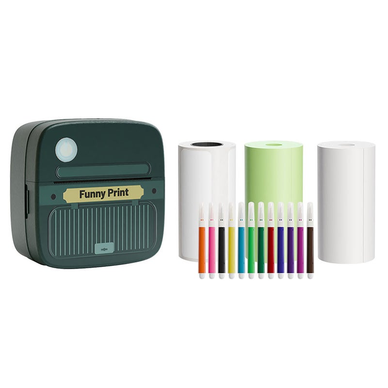 Mini Pocket Printer Portable Thermal Instant Photo Printing Label Maker Machine BT Wireless Connect Compatible with Android or  iOS APP Support Receipt Label Memo Sticker Notes Lists Scrapbook DIY - Image 1
