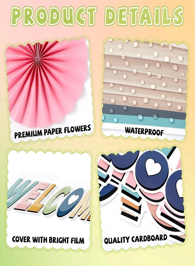 CHUNNIN 3D Heart Reading Bulletin Board Set Boho Heart Cutout Boho Cutouts Paper Fans Welcome Back The Book Missed You Craft Reading Bulletin Board Decorations for School Library Home Wall Decor Supplies - Image 3