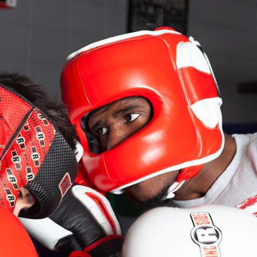 Ringside Deluxe Face Saver Boxing Headgear LXL Red - Image 3