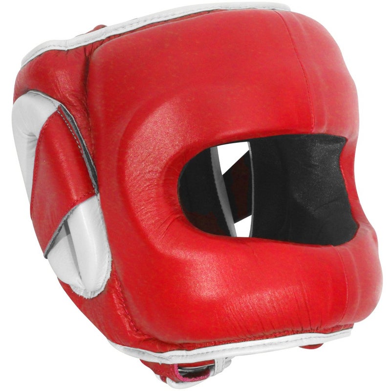 Ringside Deluxe Face Saver Boxing Headgear LXL Red - Image 2