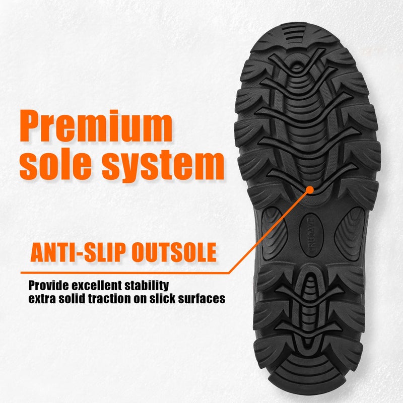 Trudave Men's Rain Boots Waterproof Garden Shoes, Ankle Rubber Work Boots, Camp Outdoor Snow Mud Boots for Farming, Hunting, Lawn Work, Size 10 - Image 5