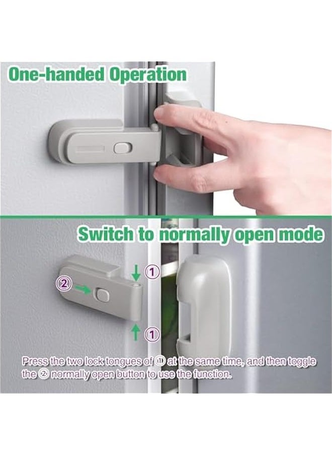TRASSLE 2 Pcs Baby Safety Fridge lock, Child Proof Refrigerator Freezer Door Lock, Protect Refrigerators With Damaged Sealing Strips  - Image 2