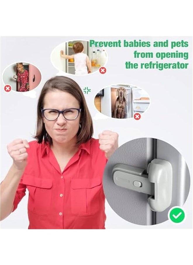 TRASSLE 2 Pcs Baby Safety Fridge lock, Child Proof Refrigerator Freezer Door Lock, Protect Refrigerators With Damaged Sealing Strips  - Image 3