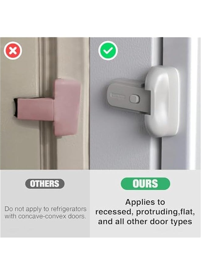 TRASSLE 2 Pcs Baby Safety Fridge lock, Child Proof Refrigerator Freezer Door Lock, Protect Refrigerators With Damaged Sealing Strips  - Image 5