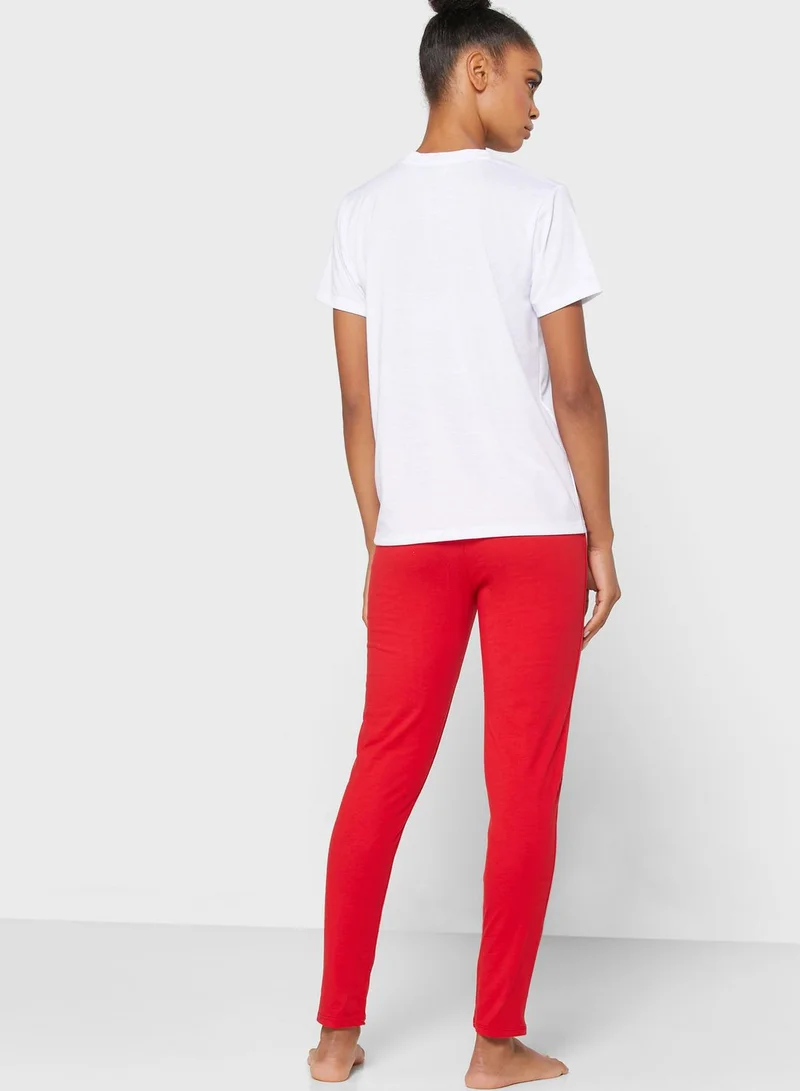 Ginger Slogan Pyjama Set