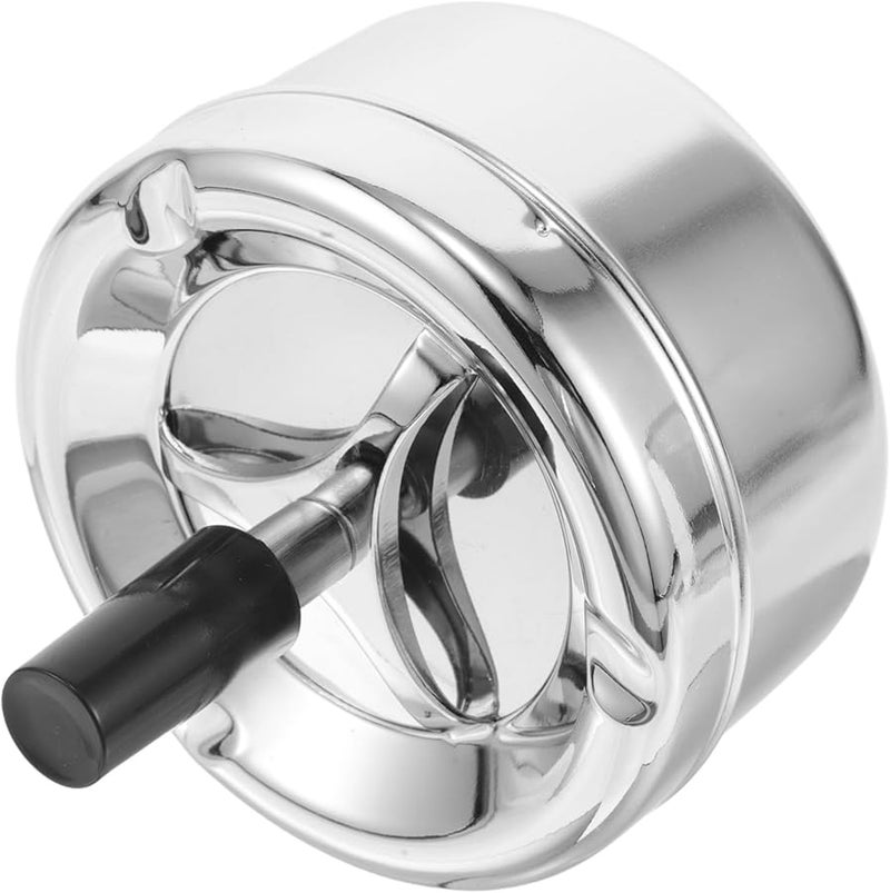 حامل سطح المكتب الداخلي والخارجي المقاوم للريح من الفولاذ المقاوم للصدأ، صينية رماد دوارة بدون دخان - Image 1