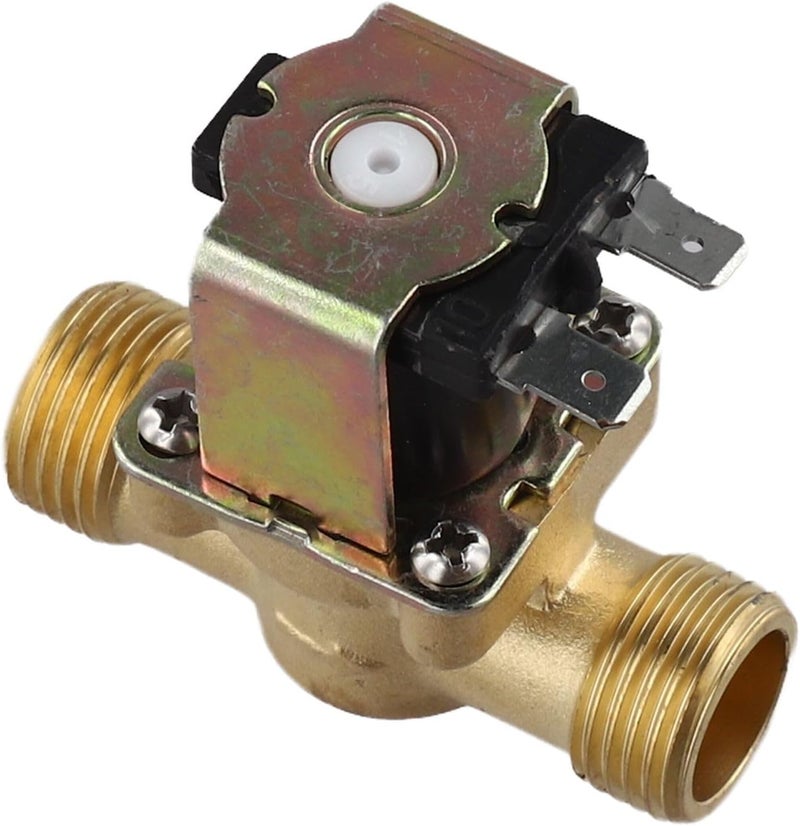 Brass Electric Solenoid Valve G1/2 Normally Closed 220V for Water Flowand Pressure Regulation - Image 4