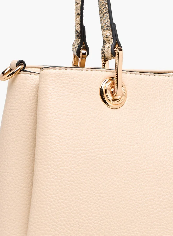 Celeste Animal Print Tote Bag with Detachable Strap and Double Handle