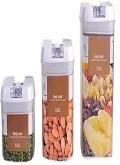 Generic 1 Set 4 Piece Vacuum Sealed Cans, Airtight Food Storage Container with Lid, Multi-Capacity Leakproof Acrylic Kitchen Organizer, Rice Food Container. 