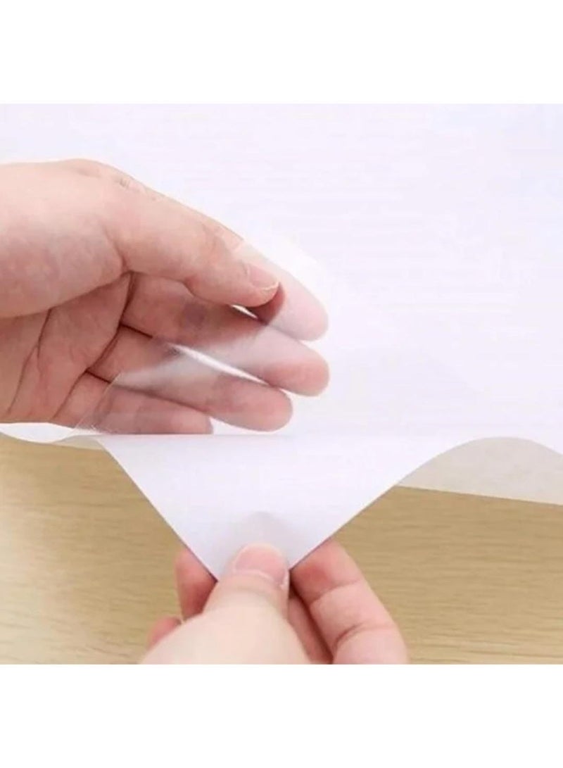 مجموعة من 10 جلادات كتب ذاتية اللصق مقاس 27 سم × 37 سم / لون شفاف - Image 2