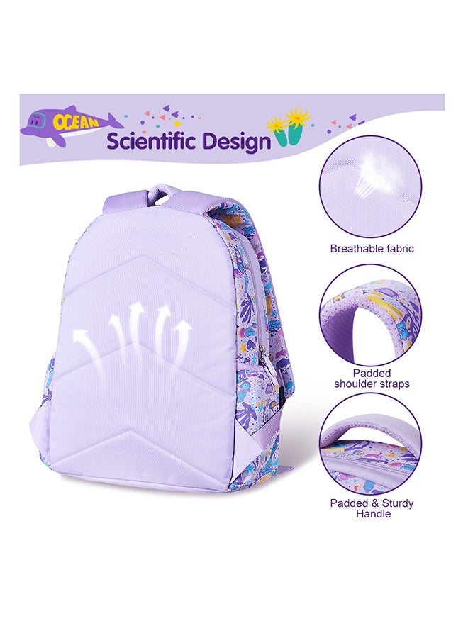 Nohoo Kids 16 Inch School Bag Mermaid - Purple - Image 2