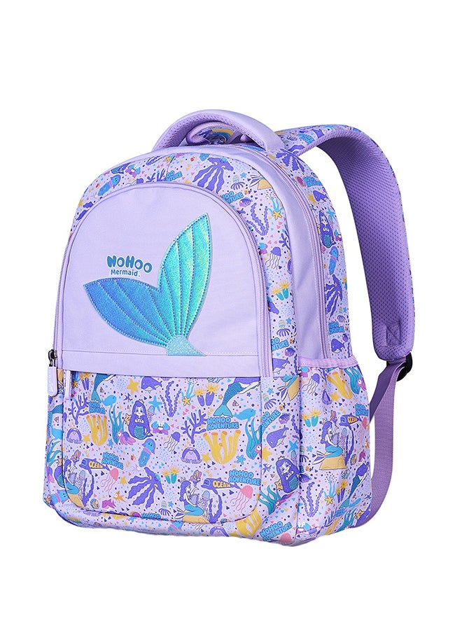 Nohoo Kids 16 Inch School Bag Mermaid - Purple - Image 1