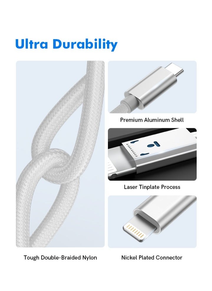 MMG - iPhone Charger Cable 1M[MFi Certified] USB C to Lightning Cable Fast Charging braided Power Delivery PD 20W iPhone Cable for iPhone 14/14 Pro/14 Plus/14 Pro Max, iPad Pro, iPhone 8-13 All Series - Image 1