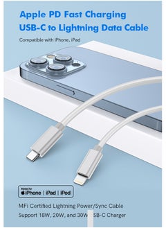 MMG iPhone Charger Cable 1M[MFi Certified] USB C to Lightning Cable Fast Charging braided Power Delivery PD 20W iPhone Cable for iPhone 14/14 Pro/14 Plus/14 Pro Max, iPad Pro, iPhone 8-13 All Series  - Image 2