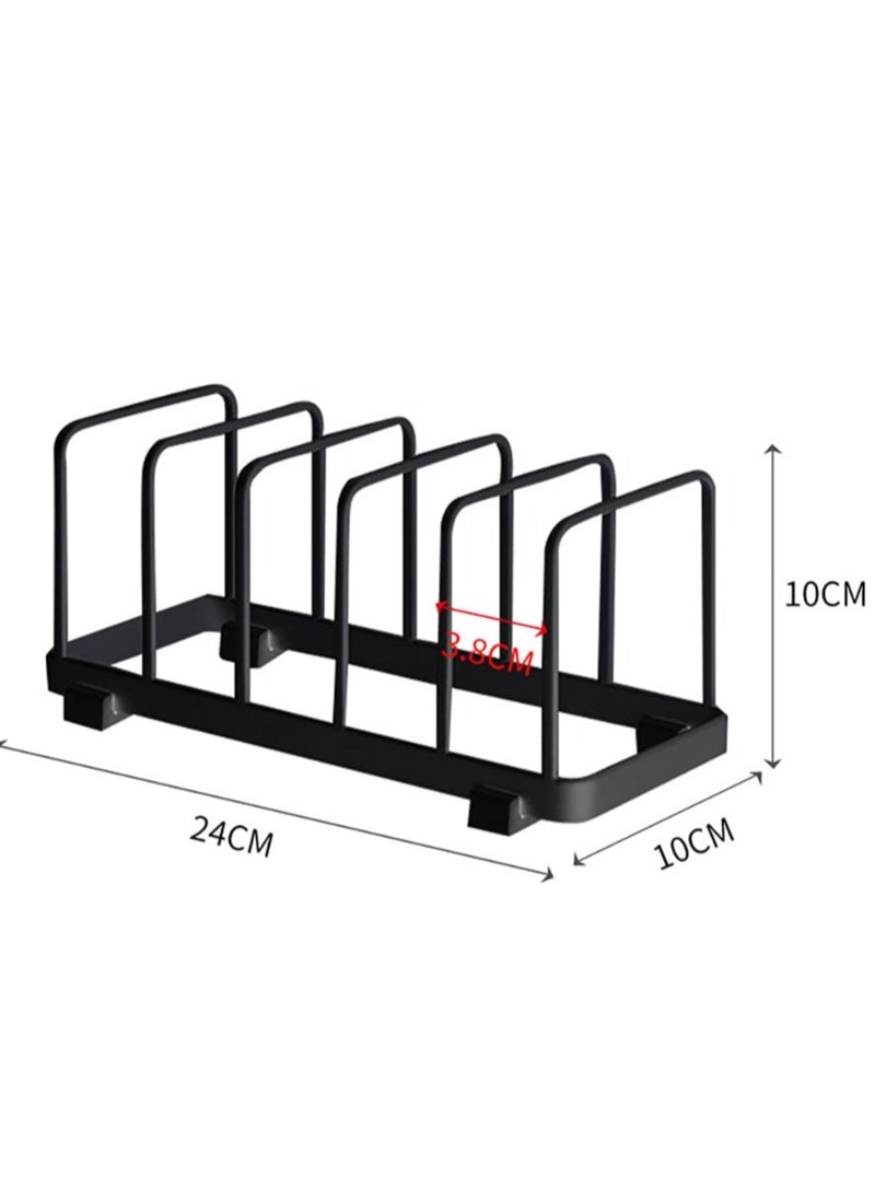 Excefore - 2 Pack Dish Drying Rack, Dish Drainer Rack, Dish Storage Rack, Vertical Plate Rack Drainer, Suitable for Kitchen Drawer, Cabinets, Shelf, Cupboard, Corner (Black) - Image 1
