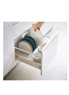 Excefore 2 Pack Dish Drying Rack, Dish Drainer Rack, Dish Storage Rack, Vertical Plate Rack Drainer, Suitable for Kitchen Drawer, Cabinets, Shelf, Cupboard, Corner (Black)  - Image 3