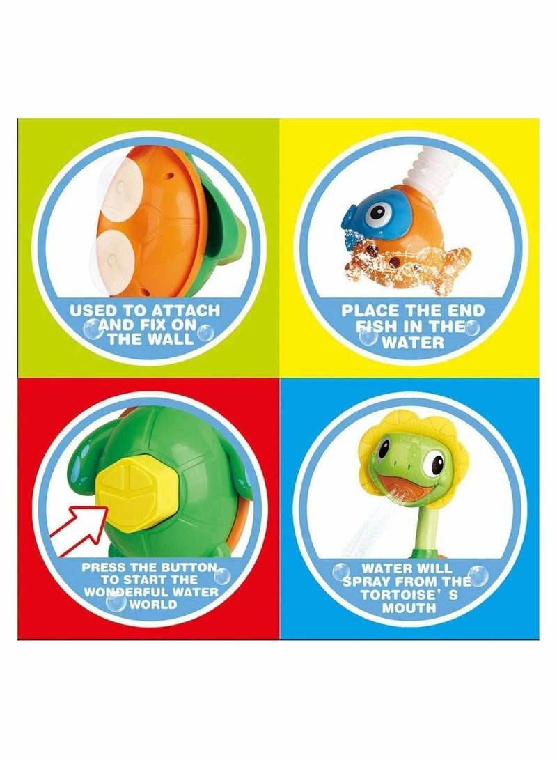 Y&D Turtle Baby Bath Toys Spray Bathing Tub Fountain for Kid Hand Shower Floating Bathtub Pool Bathroom Toy Toddler Infant Kids - Image 5