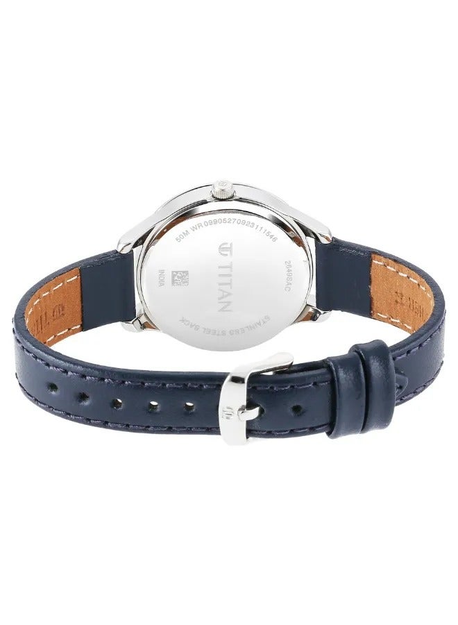 TITAN Women's Analog Round Shape Leather Wrist Watch - 2649SL03 - 38.7 Mm  - Image 5