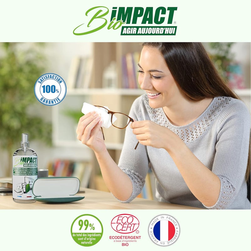 BioImpact TV Screen Cleaner - Smartphone - Glasses - 2X500ml - Natural certified Ecocert - Image 5