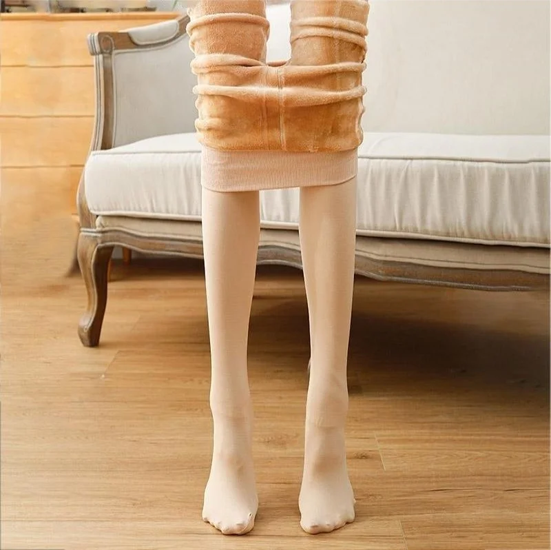 ميستريك Mystical Ravena Model With Plush Furry Warm Thick Pantyhose Tights