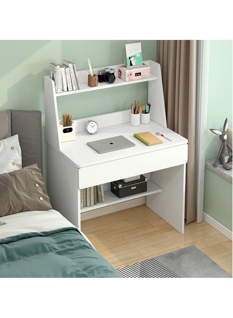 DubaiGallery Upgraded Multipurpose Modern Design Unique Style Laptop Desk 15 mm Thickness Wood Sheet Table with Storage Drawer and Bookshelves 80 x 50 x 120 cm - Image 3