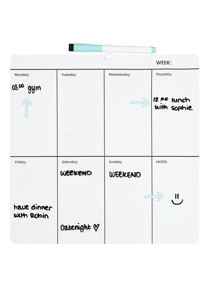 Hema - Whiteboard 30X30 Weekly Planne - Image 1