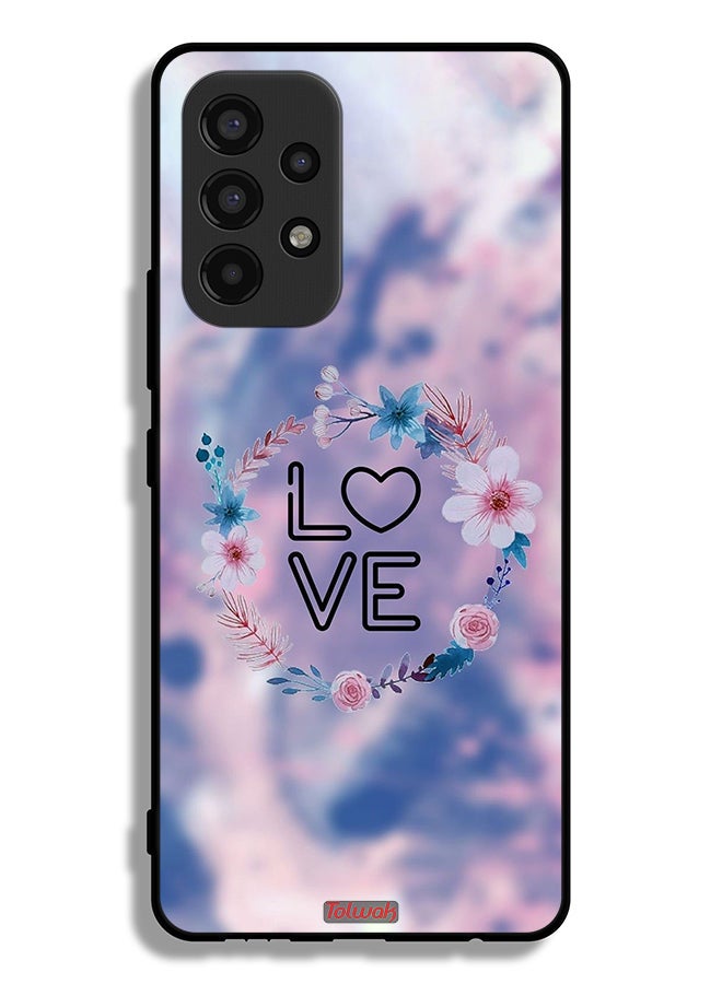 Tolwak Samsung Galaxy A53 5G Protective Case Cover Love In Flowers Ring Art - Image 1
