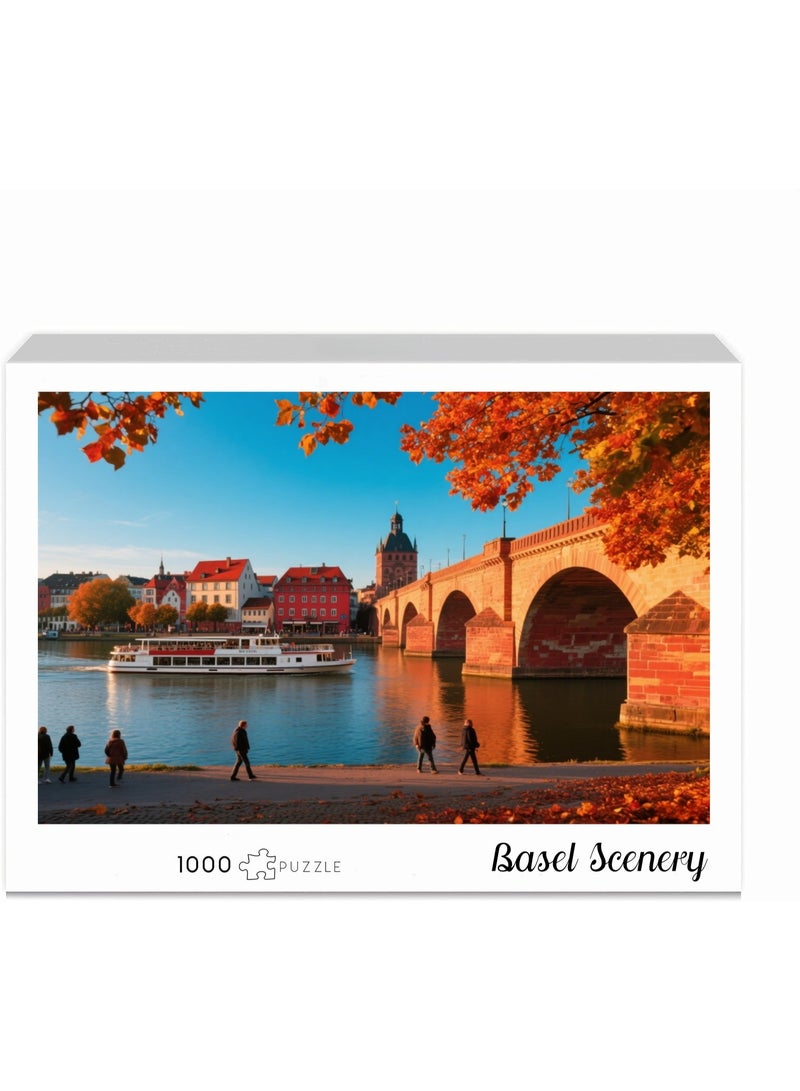 1000 Basel Scenery Puzzles - Creative Design Patterns, Rich and Colorful Art Experience, Suitable for Adults and Children - Image 3